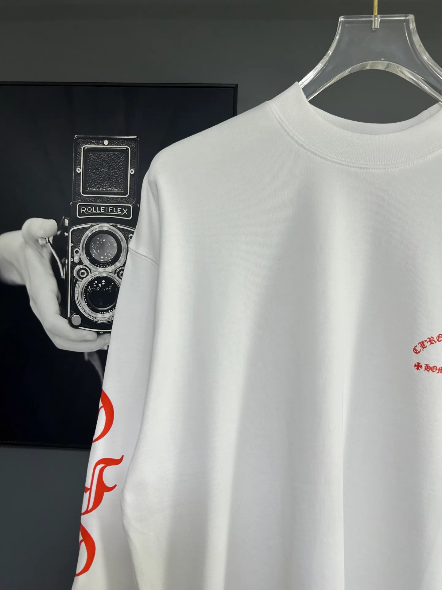 P230 2026 new (exclusive) Chrome Hearts autumn and winter limited edition heavyweight high-weight long-sleeved T-shirt, customized Dreamweaver Yayun ribbed cotton designer concept style Fabric: Heavy 380g Size: S M L XL Color: White